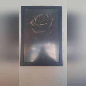Black Rose Framed Art